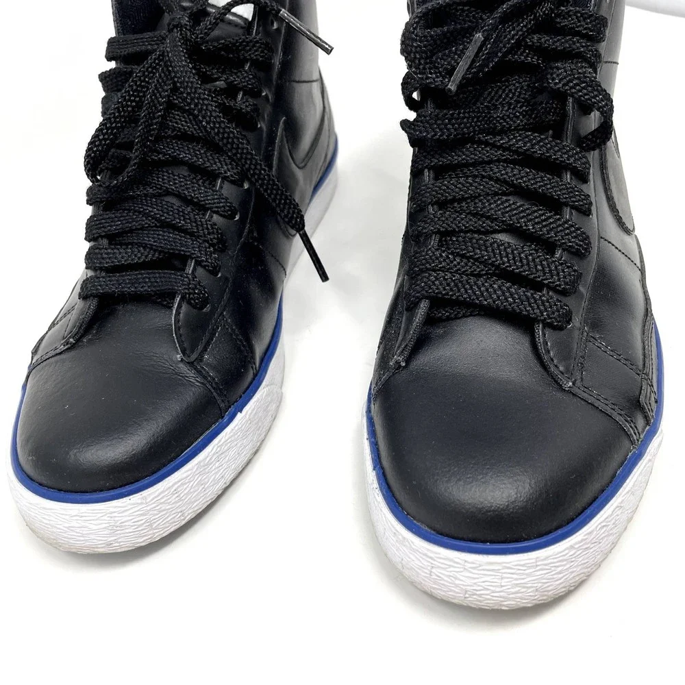 Nike Blazer High Sneakers Black/Blue Retro Streetwear 315877 006 2009 Sz 11 Read